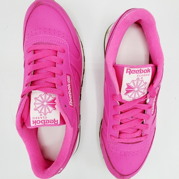 Reebok | Shoes | Reebok Classic Hot Pinkgum Athletic Sneakers | Poshmark